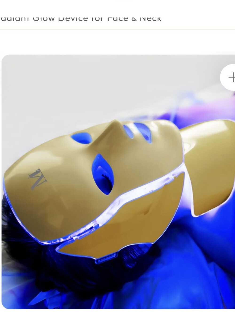 LATOÜA MILLE Radiant Glow LED Face & Neck Mask Gold Color New In Box - Picture 4 of 7